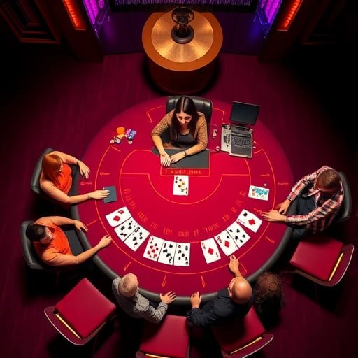 Kartu Teen Patti menunjukkan kombinasi trail (tiga kartu sama)